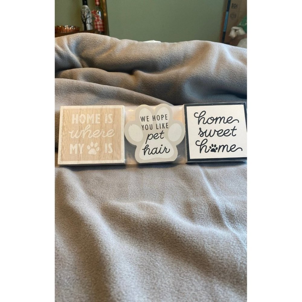 Wooden Tabletop Decor pet signs